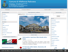 Tablet Screenshot of comune.villafranca.pd.it